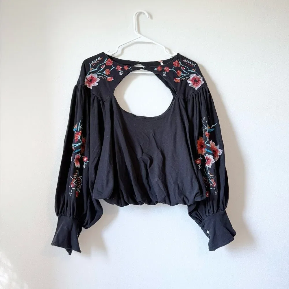 Free People Lita Embroidered Top
